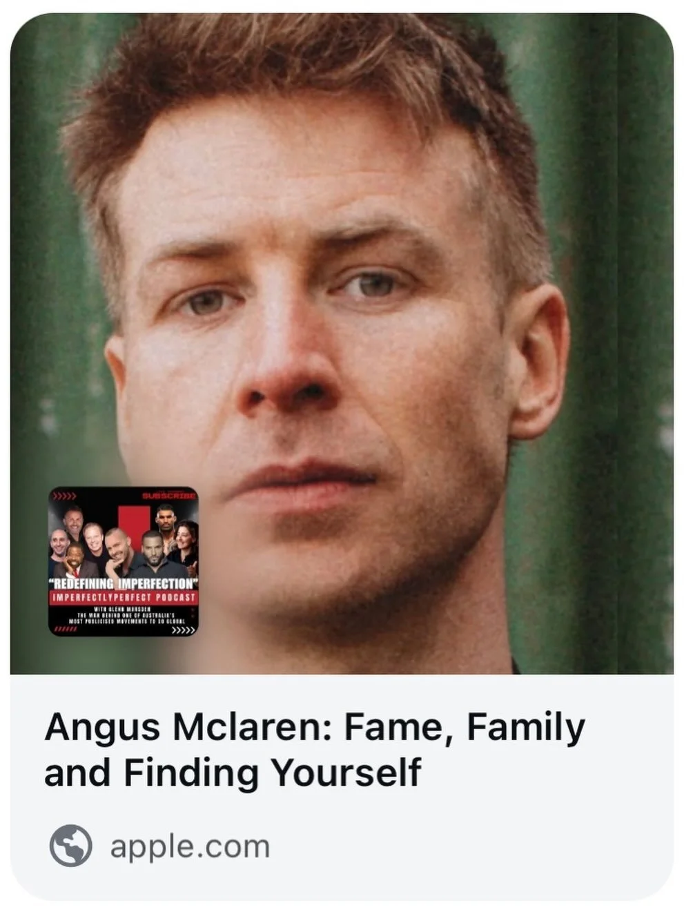 All new episode out right now on the Imperfectly Perfect Podcast with none other than Australian Actor &amp; Musician; @mrangusmclaren 

Known for his roles in some of Australia&rsquo;s most iconic shows &mdash; Packed to the Rafters, Blue Heelers,  