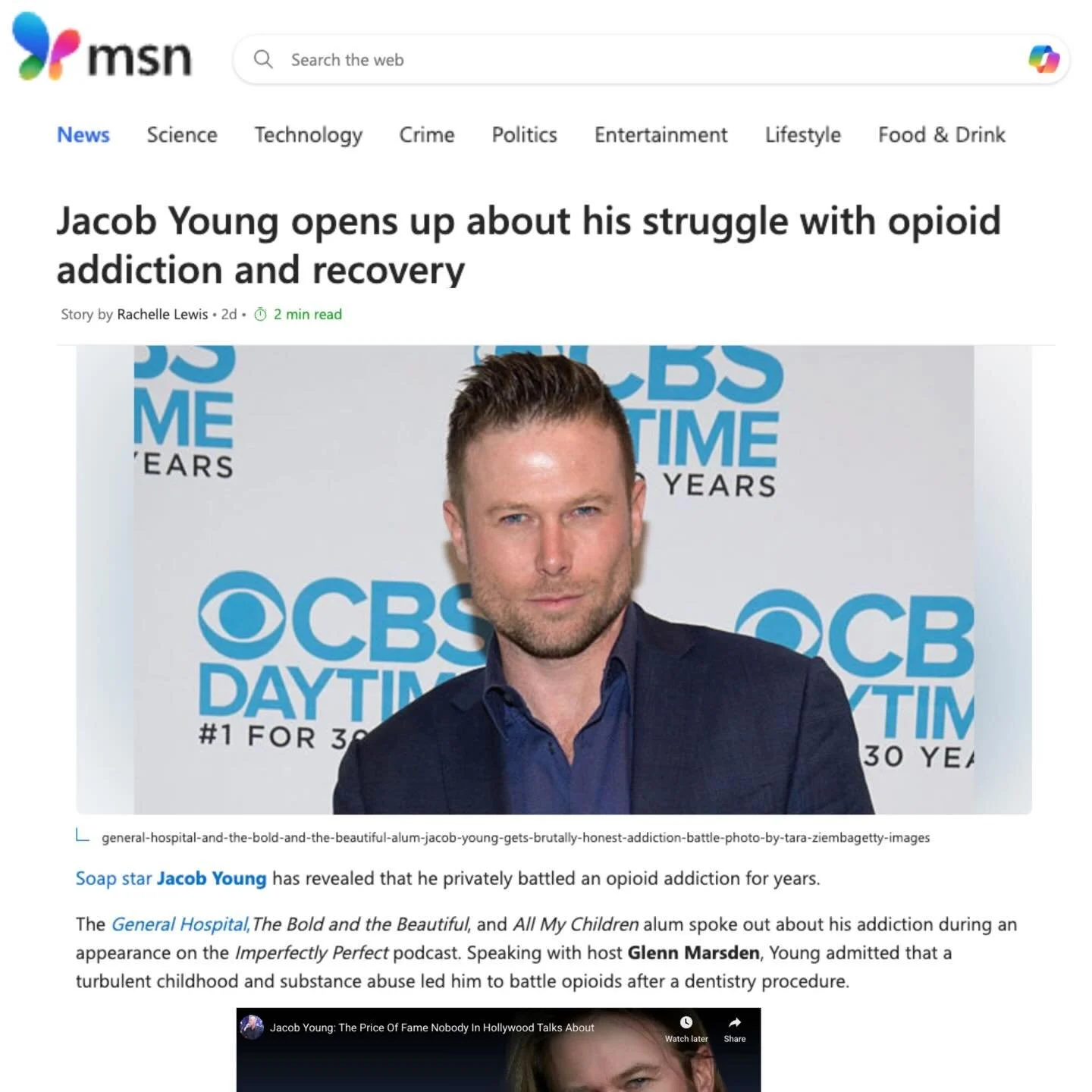 This week @jacob_w_young , known worldwide for his iconic roles in The Bold and the Beautiful, General Hospital and All My Children, sat down with founder; @_glennmarsden on the Imperfectly Perfect Podcast and shared his story.

Not for headlines. No
