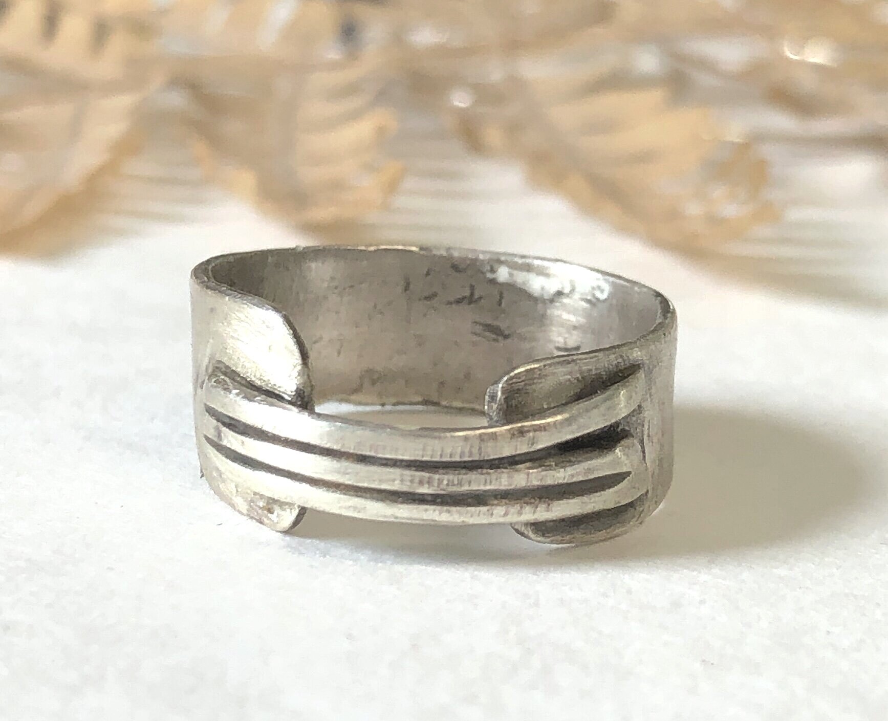 Silver Slim Band Ring - 3 string Silver Bridge — Brigid KO Jewelry Everyday  Adornments