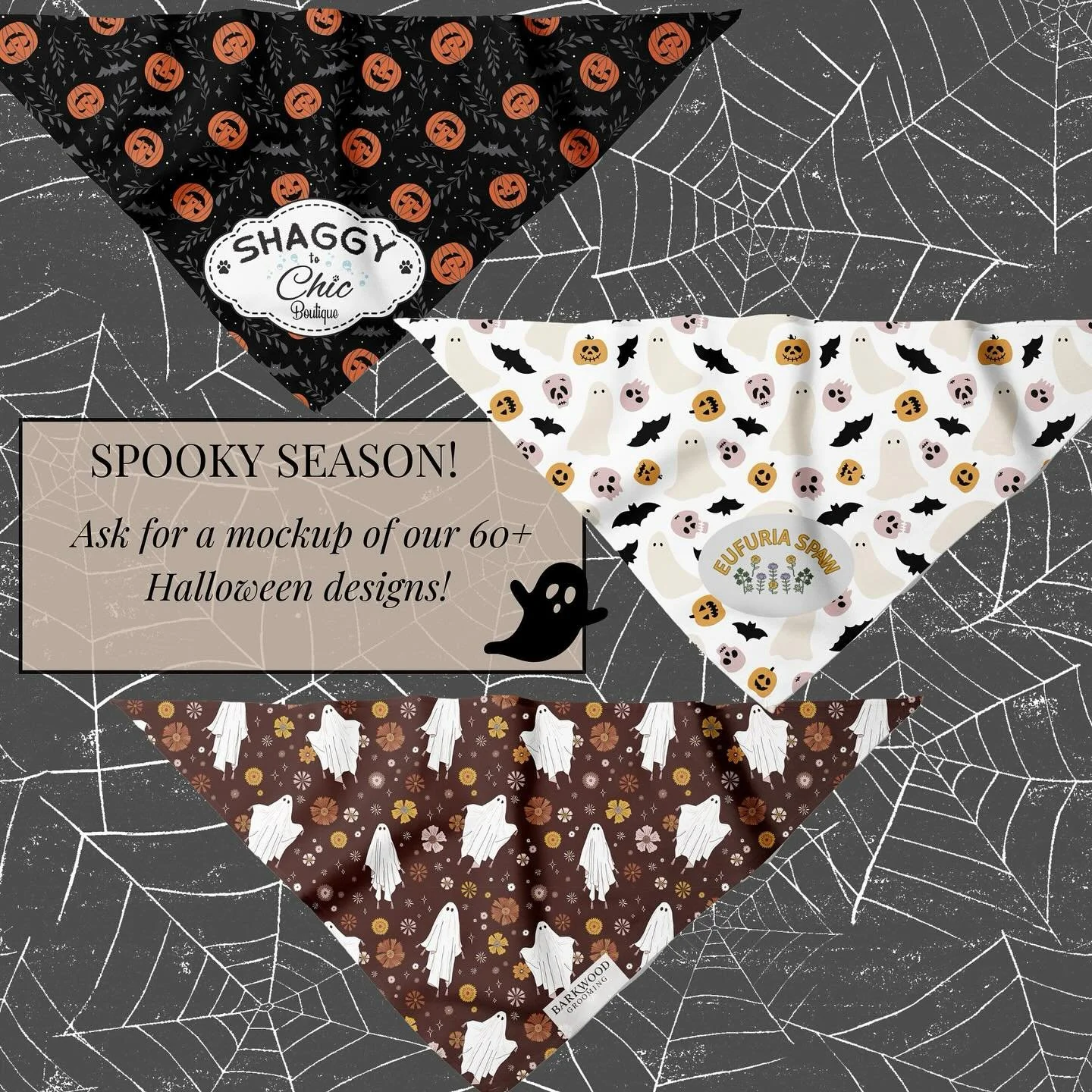 Everyone&rsquo;s favorite season is here 🎃 Ask for a free mockup of one of our 60+ Halloween designs with your logo!