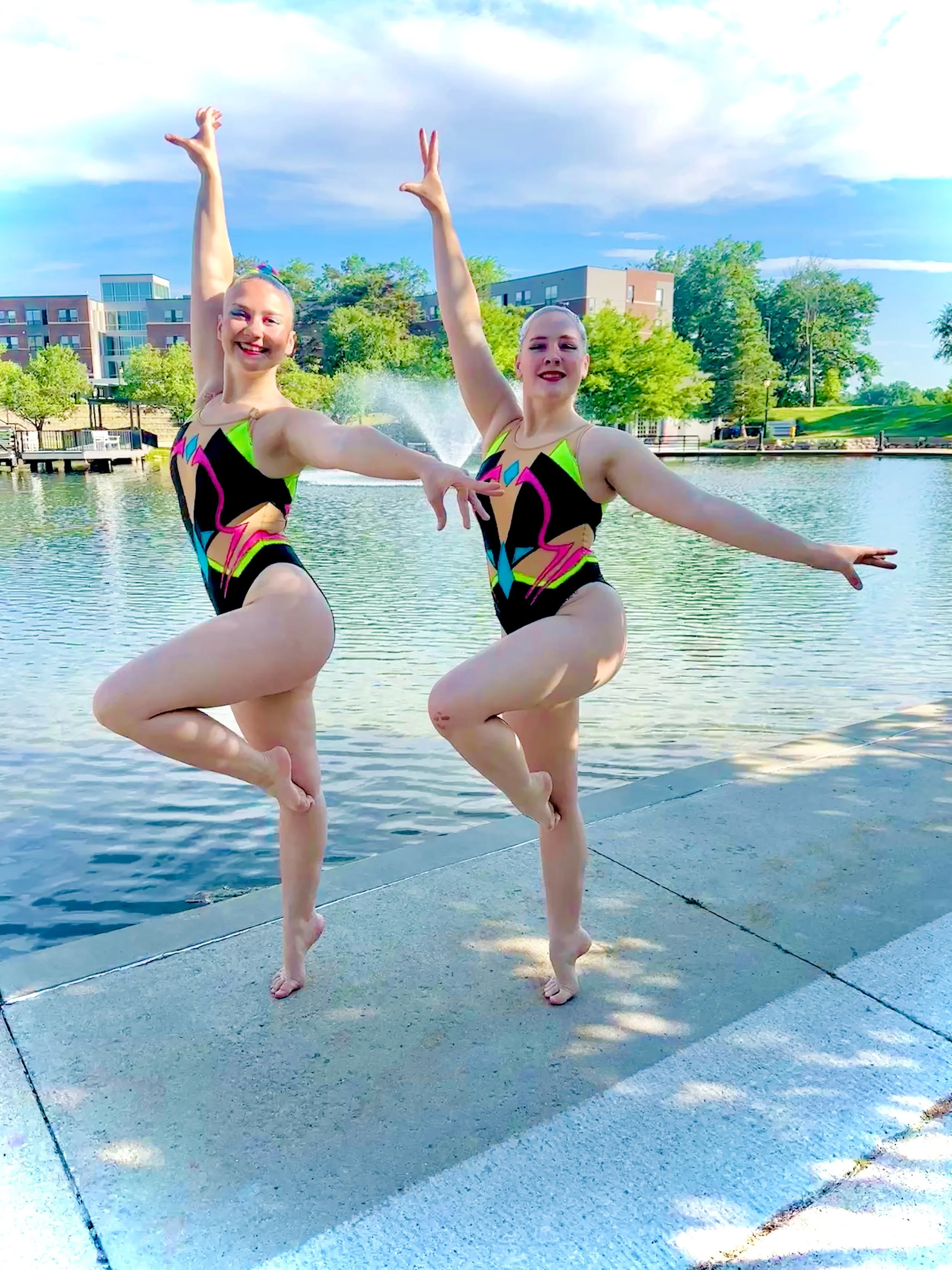 These Model MNS athletes are &ldquo;head to toe&rdquo; ready for today&rsquo;s Tech Duet Swim! Our Covergirls 😲 have strolled down the graduation runway and will be competing for the last time as Synchronettes. Let&rsquo;s all click our heels for @a
