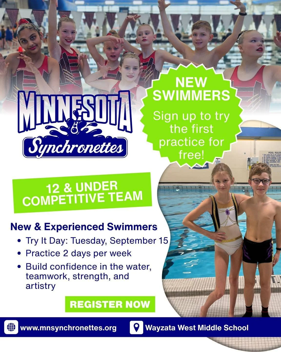 Today we are showcasing our 12 &amp; Under Intermediate Competitive Team. We welcome girls and boys with skills that range from new to artistic swimming to experienced swimmers. Just come with a love of music, art, dance, working as a team, and you w