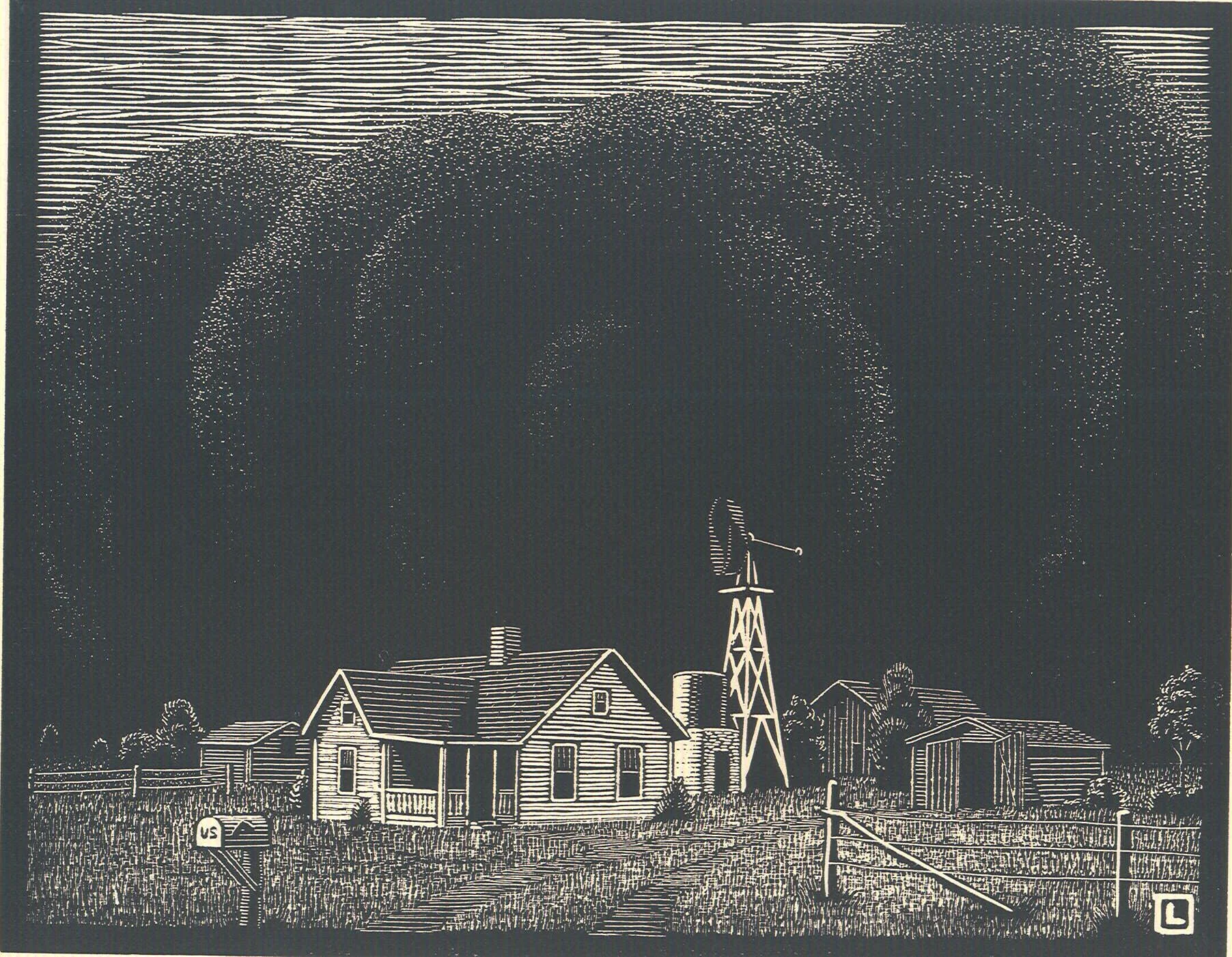 Herschel Logan's intricate wood prints take viewers back to Kansas' Dust Bowl&nbsp;Days