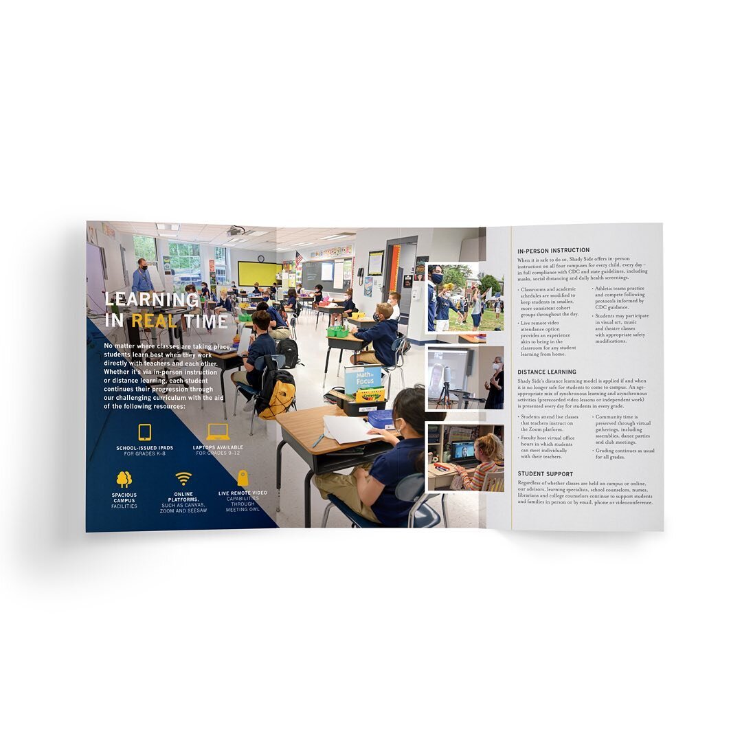 At the onset of the pandemic, @shadysideacademy understood how important it would be to communicate its value to prospective families. This brochure, along with an advertising campaign, was developed in early fall. It does more than share highlights 