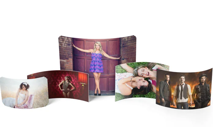 Aluminum curved metal mounts.