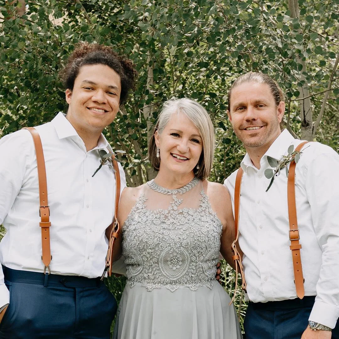 Cynthia with her two sons, John and Bobby