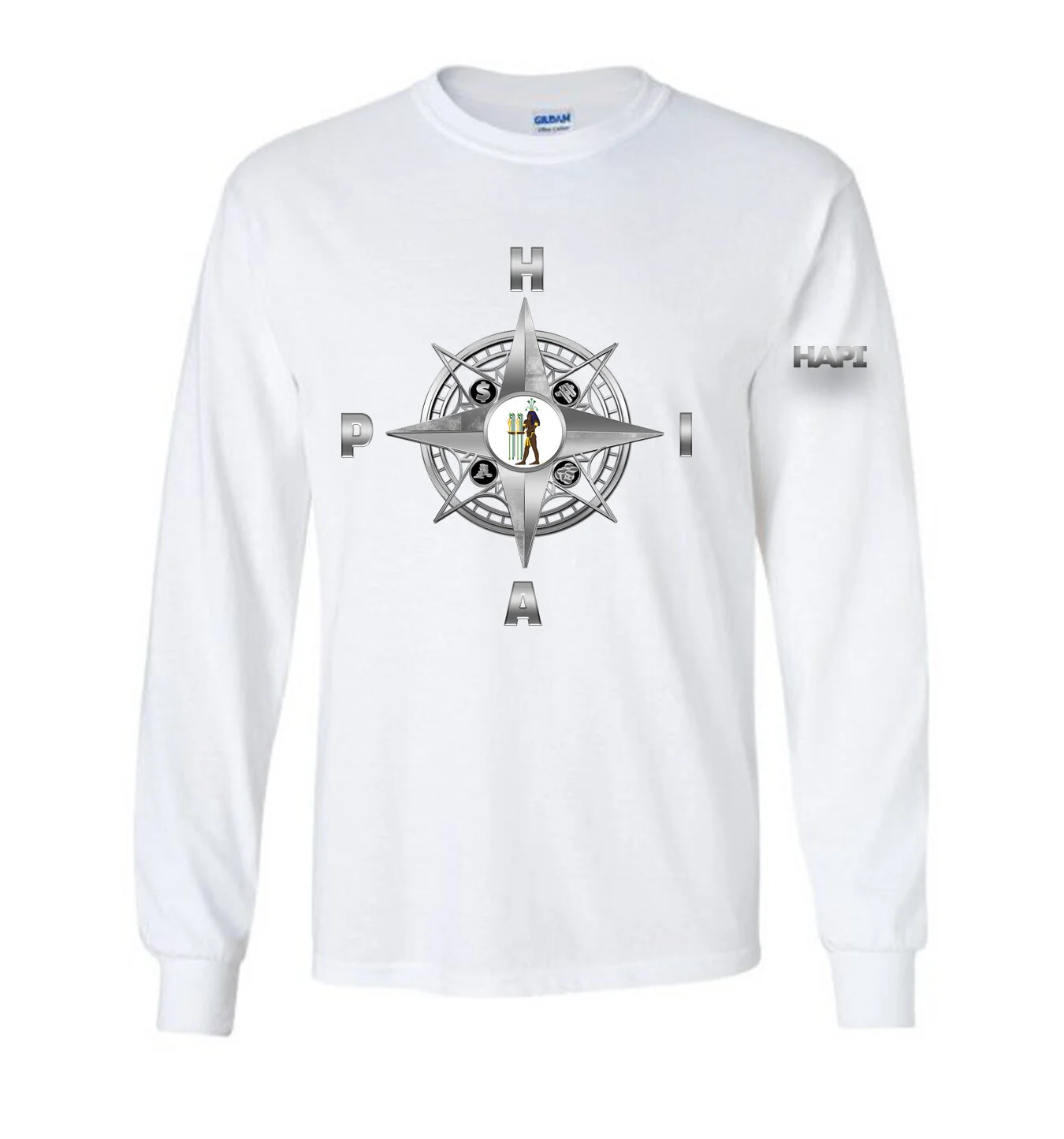 HAPI Compass - Men's WHITE Long- Sleeved Shirt