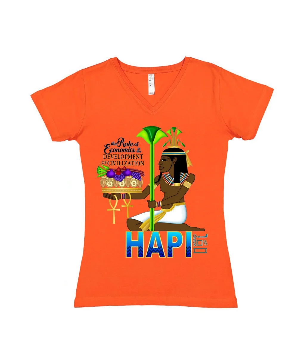 ORANGE HAPI BROWN SKIN - Women's V-NECK T-SHIRT