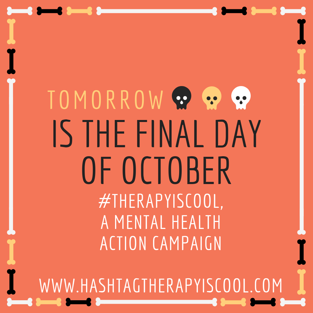 👻 OCTOBER 🎃 Tomorrow is the LAST day of month, meaning that the #therapyiscool mental health action campaign is hitting the road for the month of November. To guarantee your $ is going to the SF Bay Area community (Alameda Family Services), be sure to purchase your #therapyiscool tote prior to midnight (PST) on the 31st. Hint on our next location: We are not heading west 🌊 😉 🚘