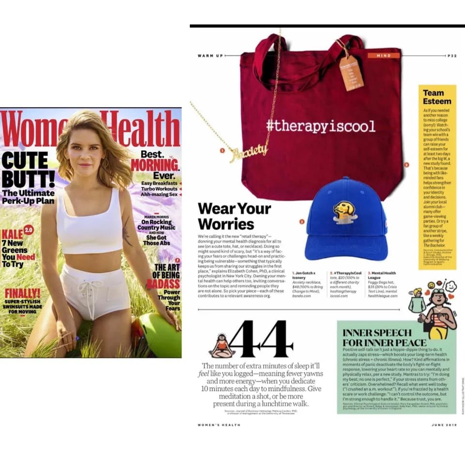 The #therapyiscool mental health action campaign is being featured in the June 2019 Issue of Women’s Health Magazine now available in stores! Thank you Women's Health for publishing this piece and helping break the stigma that surrounds mental health. Thank you for highlighting the fact that mental health IS health, in a society that all too often narrowingly defines health as a physical or medical state. Thank you to each and every one of you who continuously supports the #therapyiscool mental health action campaign! Together, we have the power to change the conversation around mental health! And guess what, it is changing before our very eyes!