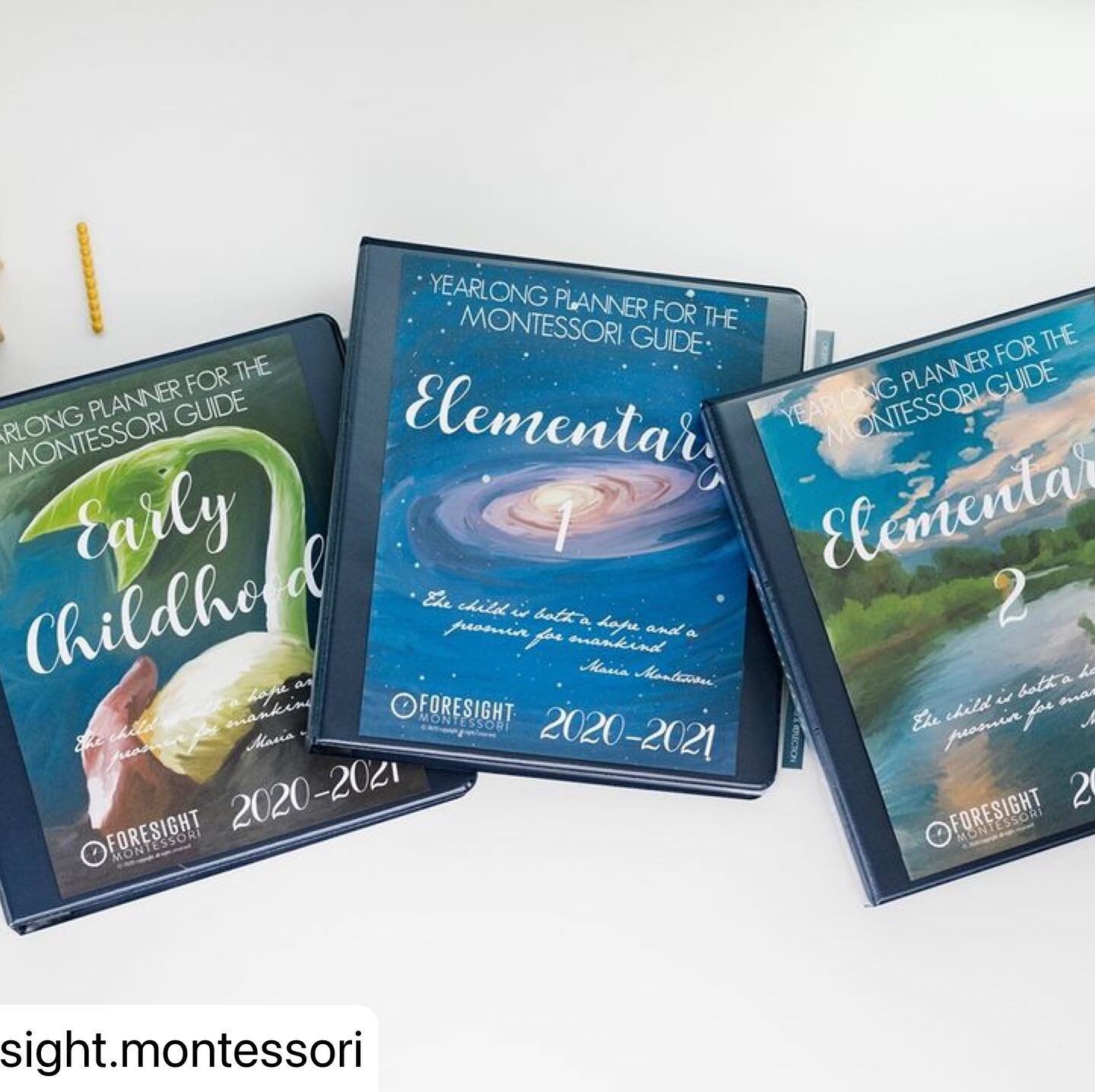 #repost @foresight.montessori
・・・
THEY ARE HERE!! 

We are so excited to share our Yearlong Planner for Montessori Guides with you! Planners for Early Childhood, Elementary 1 and Elementary 2 are now available for purchase at foresightmontessori.com!