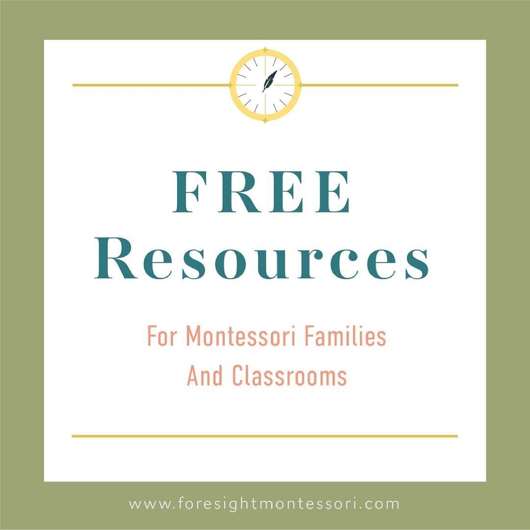 #repost @foresight.montessori
・・・
Check out our NEW FREE RESOURCE LIBRARY! 

Sign up to receive exclusive access to FREE Montessori material printables for the classroom and home! (🔗 in bio) 

New downloads will be available each month!

#montessori