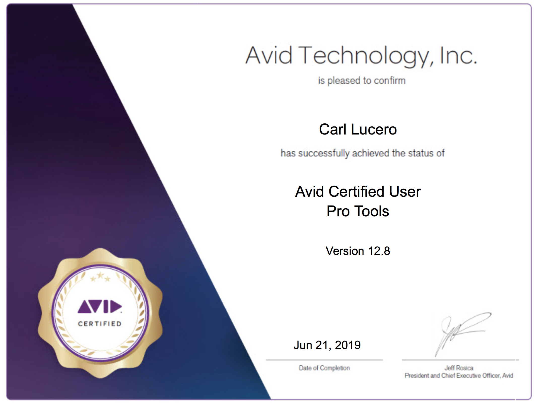 Carl AVID certification.png