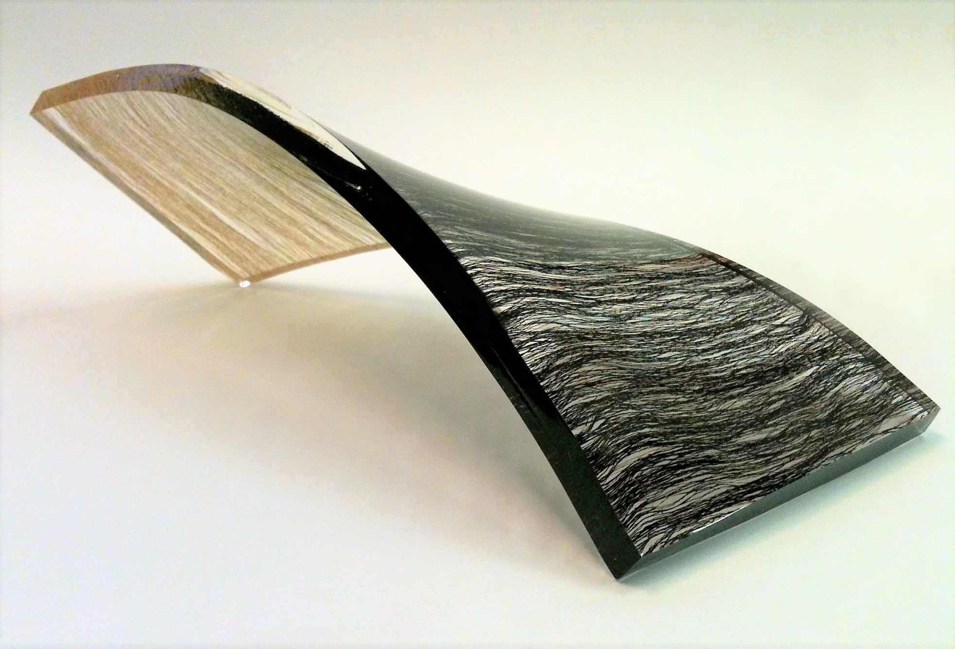 'From gold to Anthracite' 2011. Cotton and lurex cast in acrylic resin.