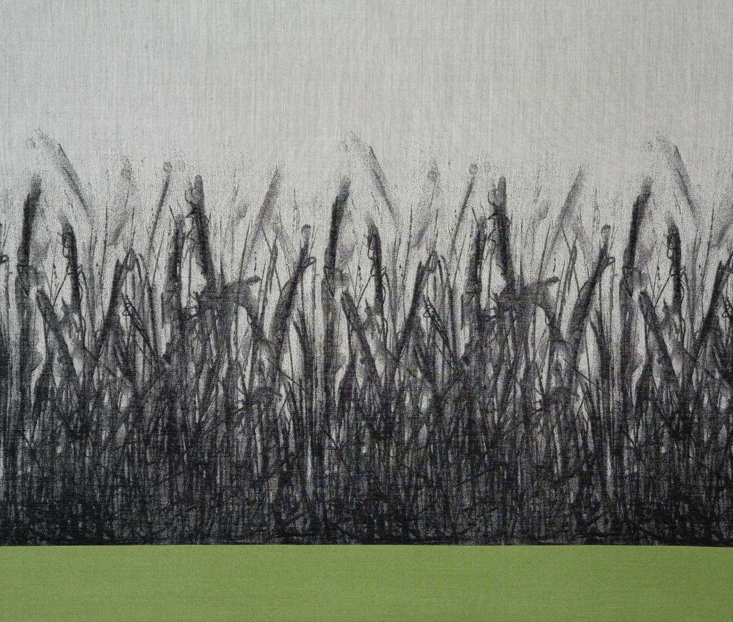 'Meadow Grasses' 2007. Jacquard woven silk and cotton 60x70cm.