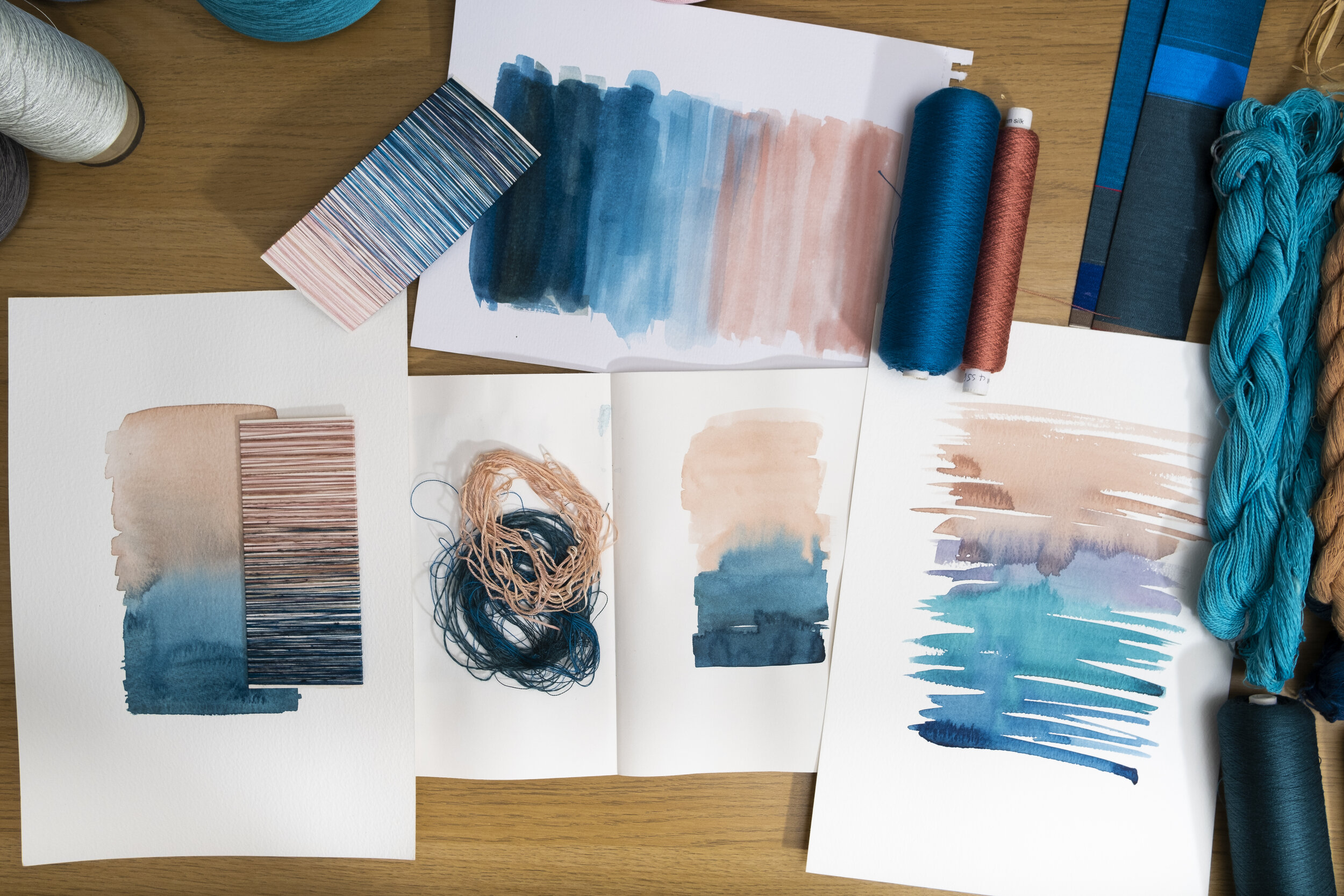 Watercolour studies plus yarns.jpg