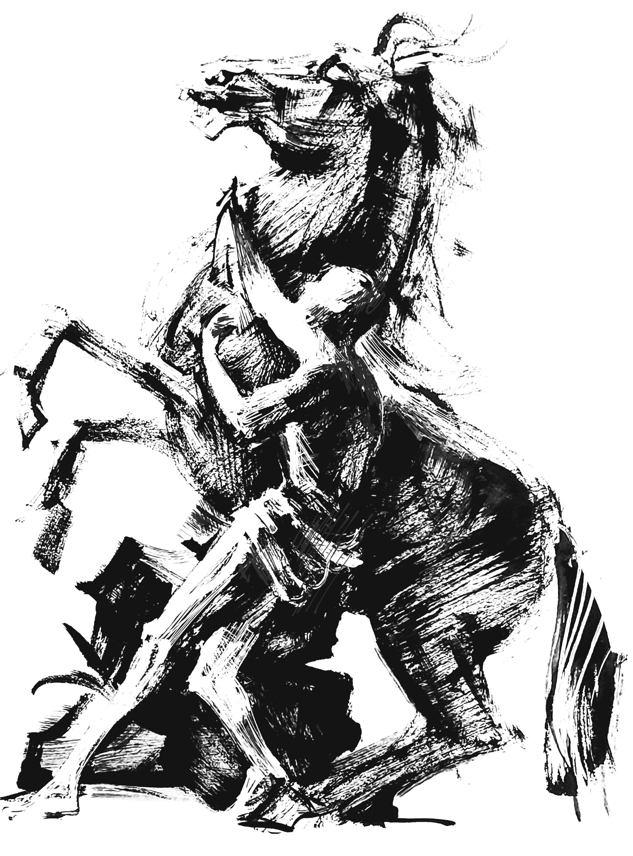 cheval retenu par un palfrenier II (Copy) (copie)