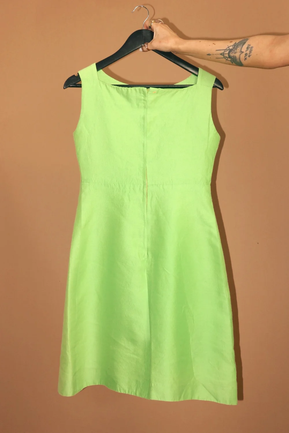 slim fit dress slacks 60s Does 40s Green Wool Long Sleeve Dress – Better Dresses Vintage main image 0
