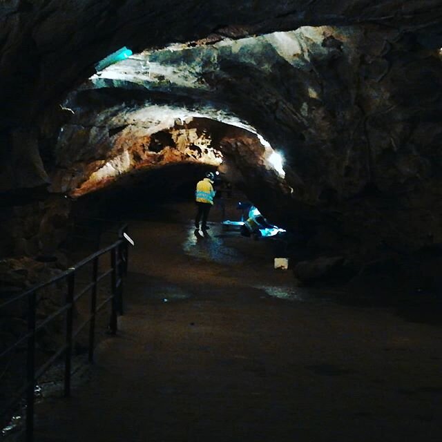 Something abit different this week! New Lighting within Cheddar Caves. Working along side Piranha AV. #dark #LED #team #batman