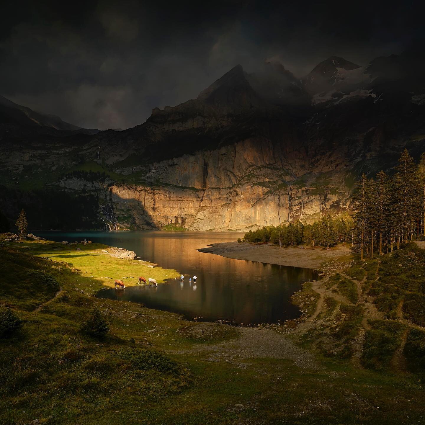 On September 26 my new solo exhibition &lsquo;Behind the day&rsquo; will open @contour.gallery 
In 2017 I found my inspiration for the series on the shores of this mountainlake #oeschinensee 

#art #artexhibition #openingsoon #alps #thealps #fineartp