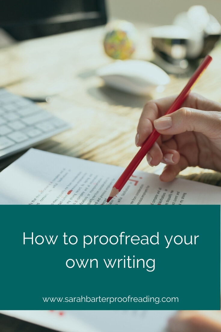 proofreading your own writing