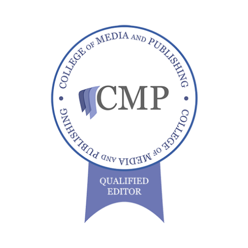 College of Media & Publishing qualified editor badge