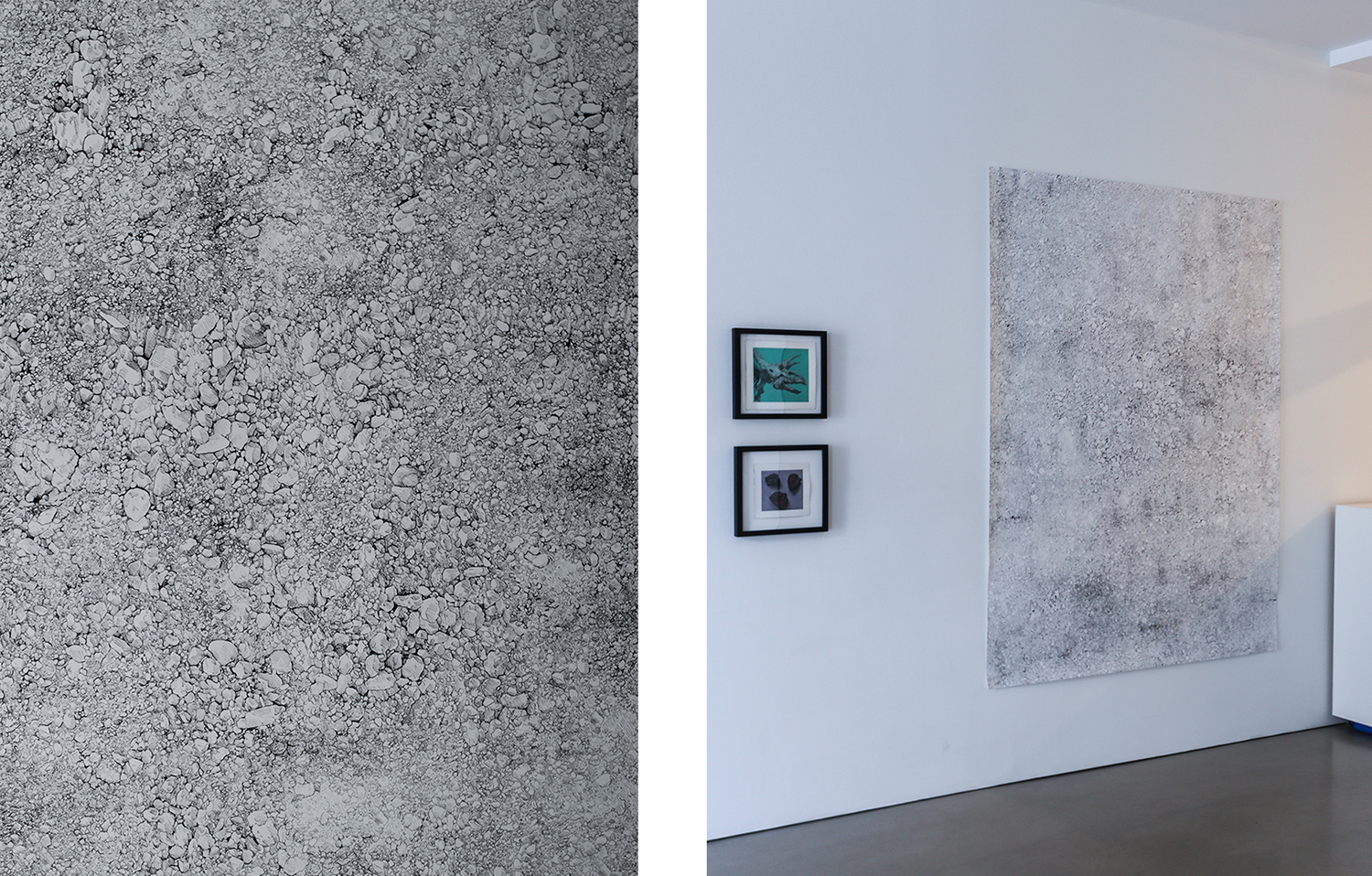 06. To and From the Ground Silk screen and ink on paper. 2016. 96” x 60” Installation at Morgan Lehman Gallery