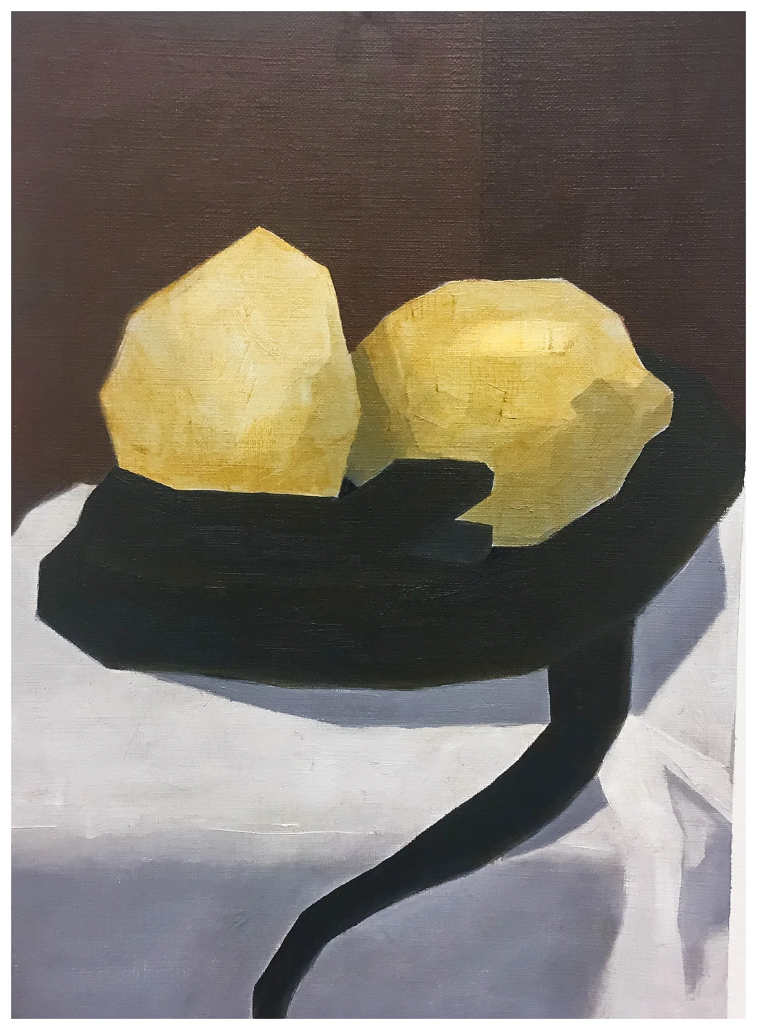 Carley G. Homework Assignment: Earth-tone Palette. Oil paint on canvas paper. 2018. 9” x 12”