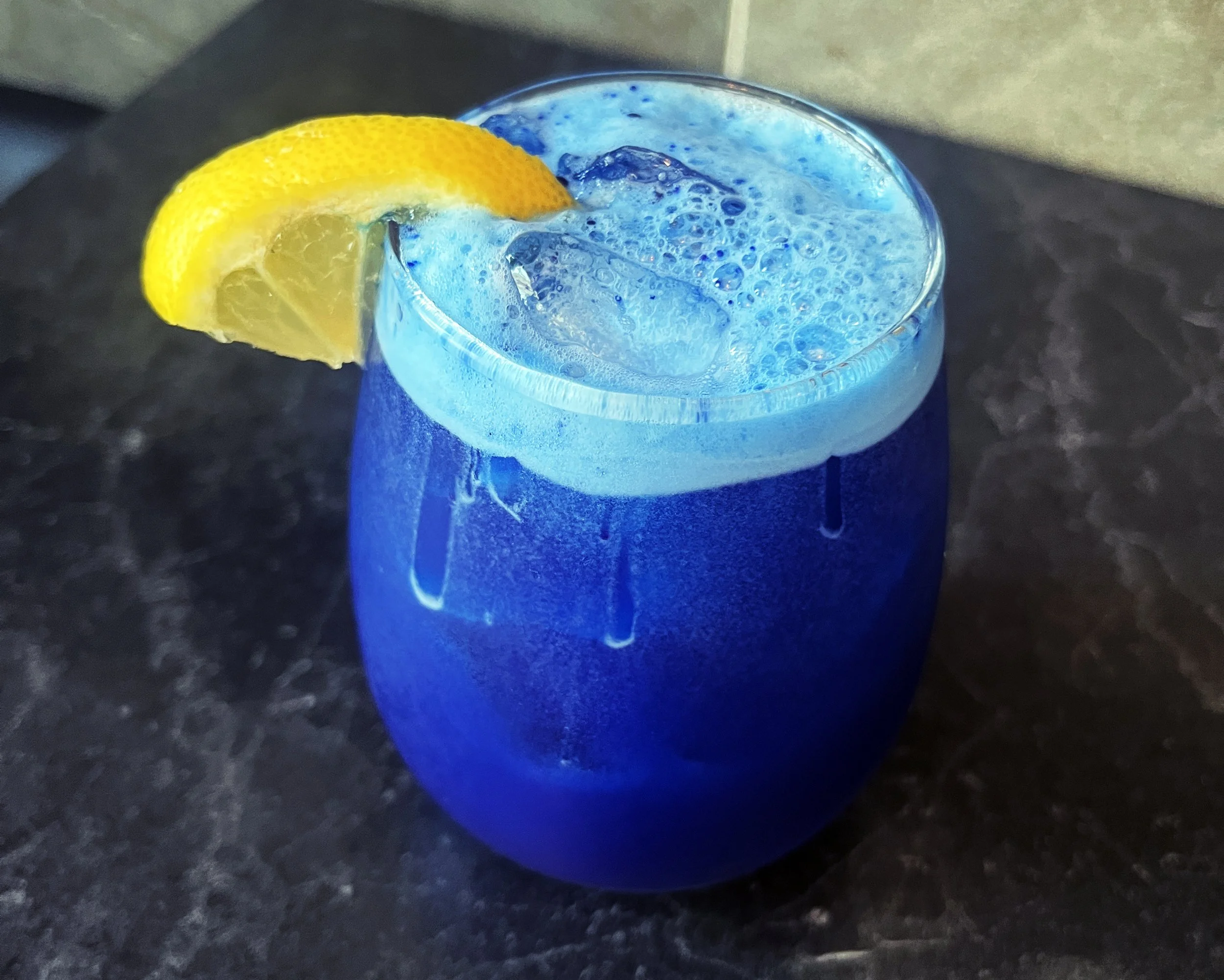 Blue Magic Spirulina Lemonade at Urban Vegan Kitchen in Chelsea NYC