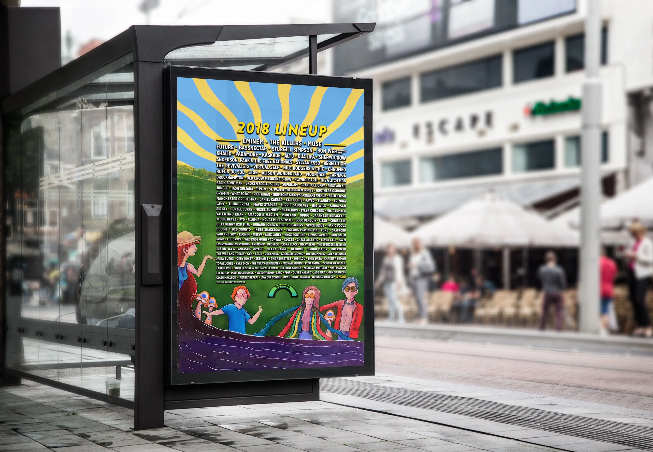Bus Stop Billboard MockUp