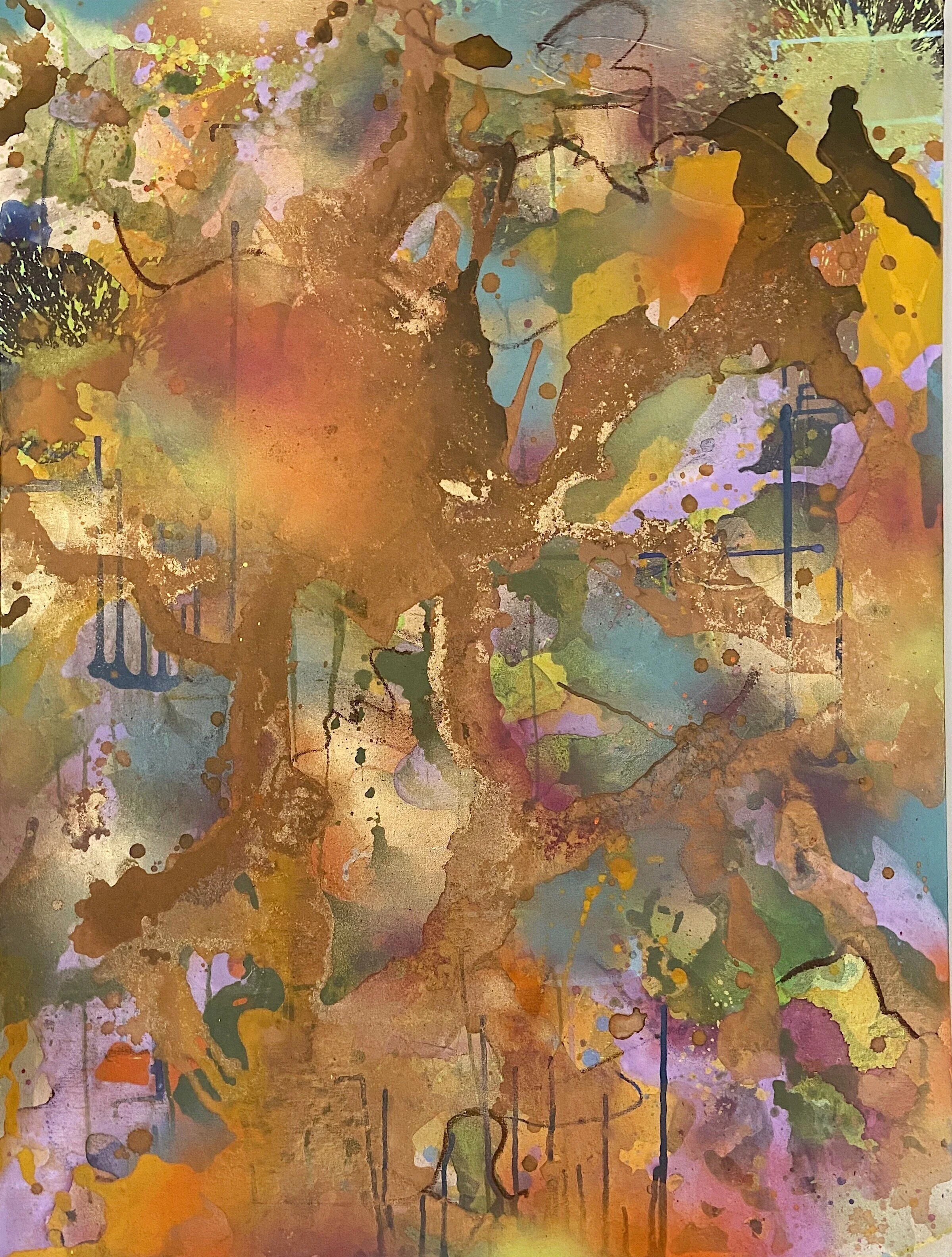 $600 Mixed Media on Hand-built Canvas 24"X40"