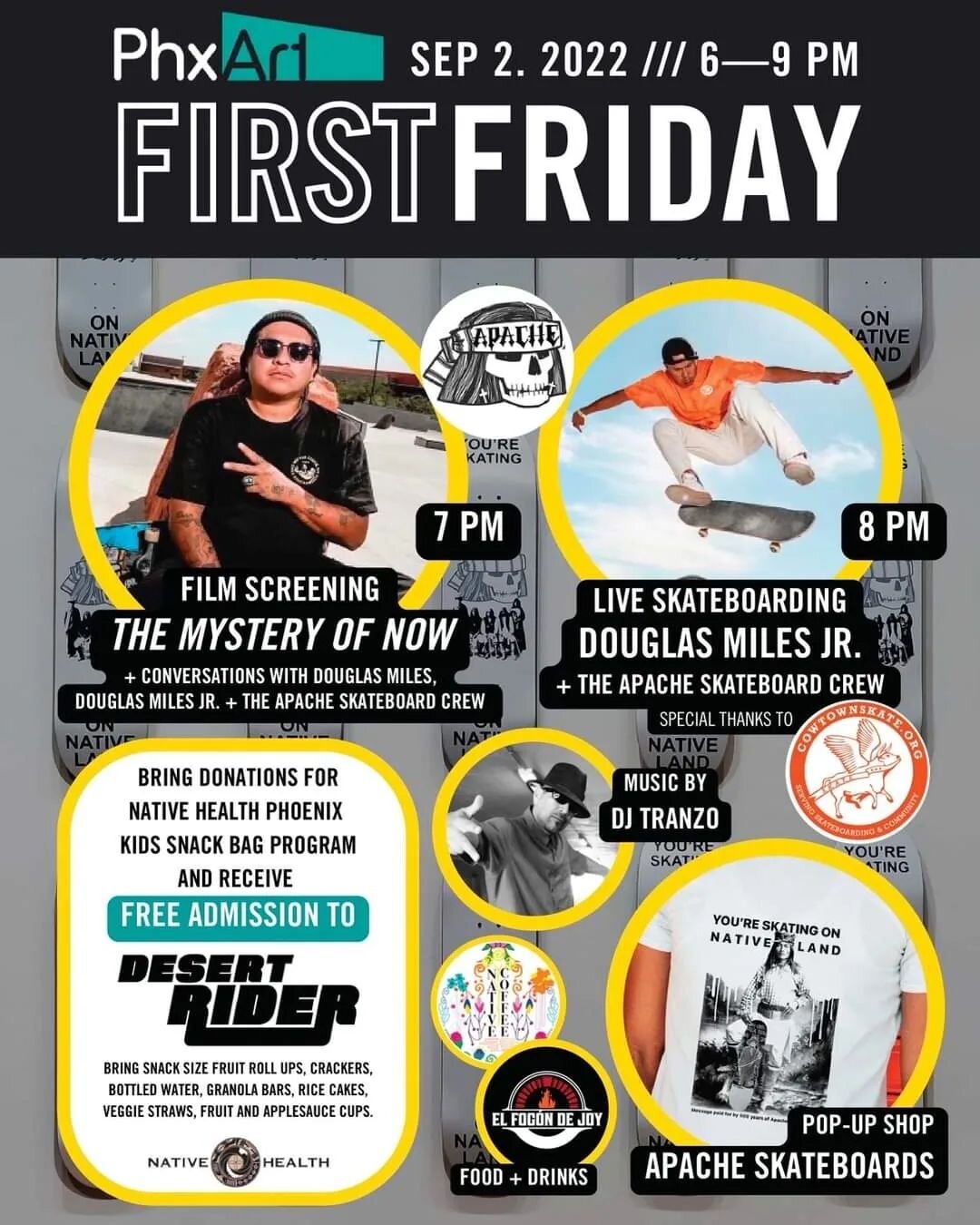 NSAA muralist @dmiles1_apache  and @instapache1 will be having a special event at the Phoenix Art Museum this First Friday. If you bring a donation admission to the Desert Rider is free. If you have not seen this exhibit, come check it out. It is goo
