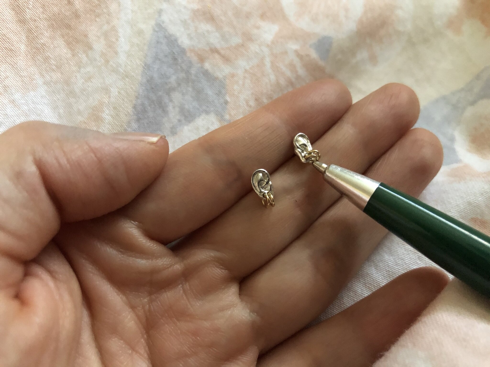 Ear Earrings with Double Gold Hoops by Kristy Lin (Copy)