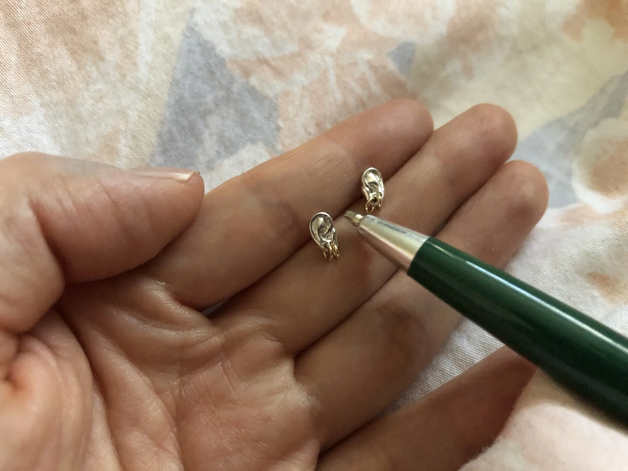 Ear Earrings with Double Gold Hoops by Kristy Lin (Copy)