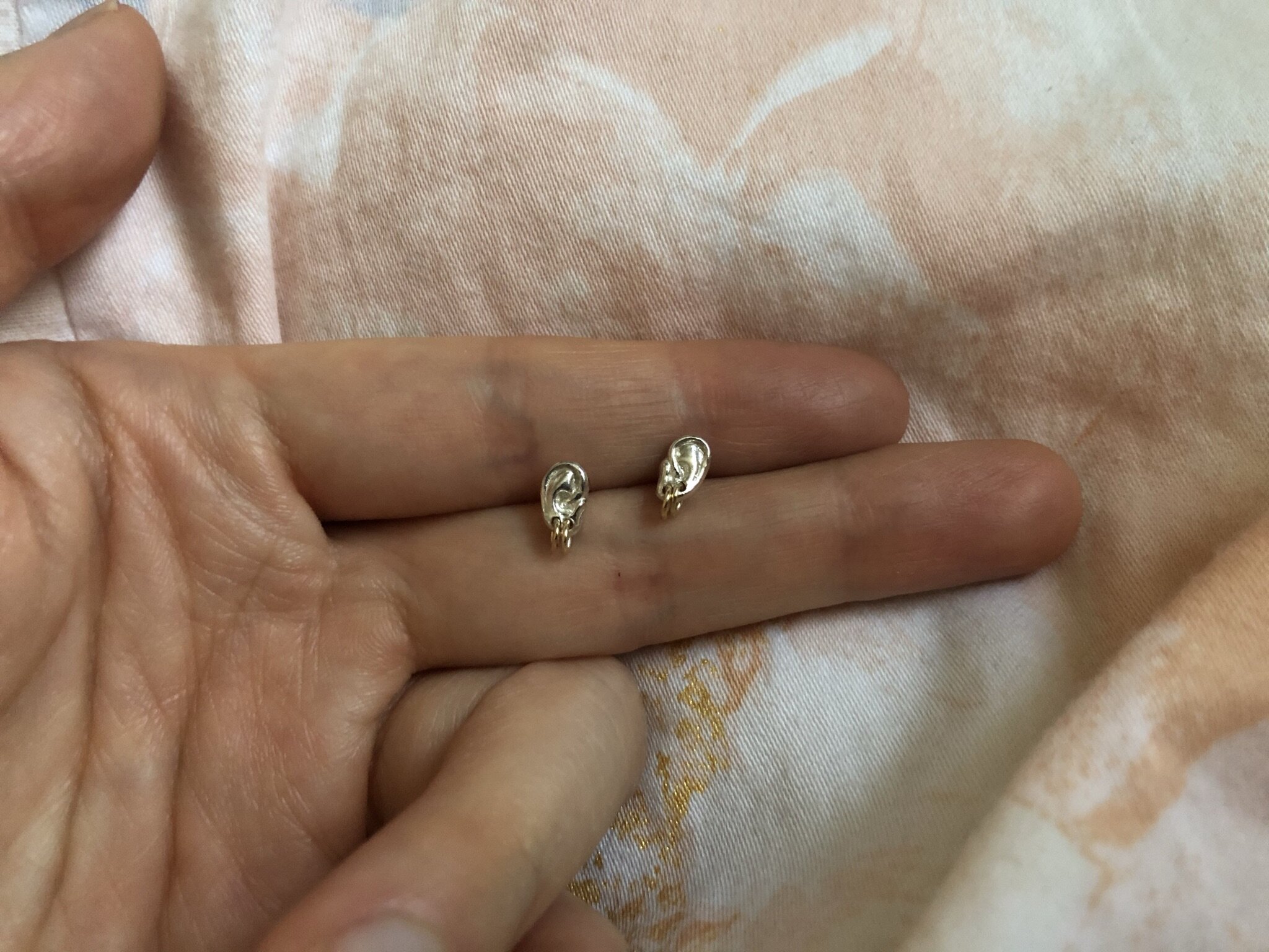 Ear Earrings with Double Gold Hoops by Kristy Lin (Copy)