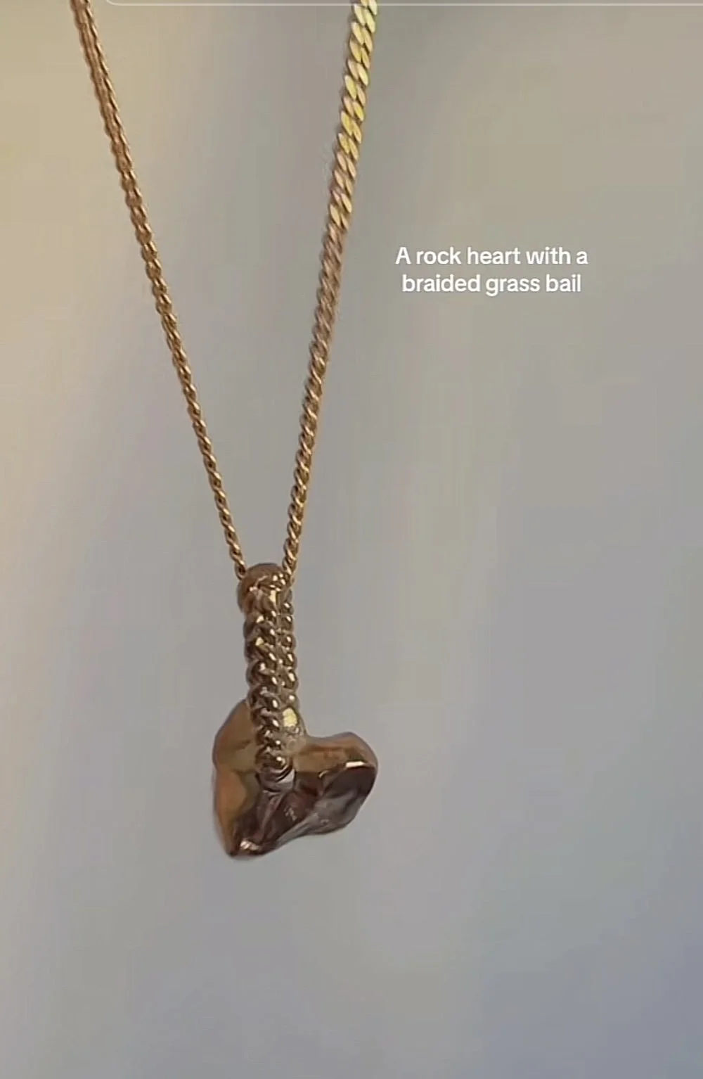 Rough Heart Charm 14K Yellow Gold (Made to Order)