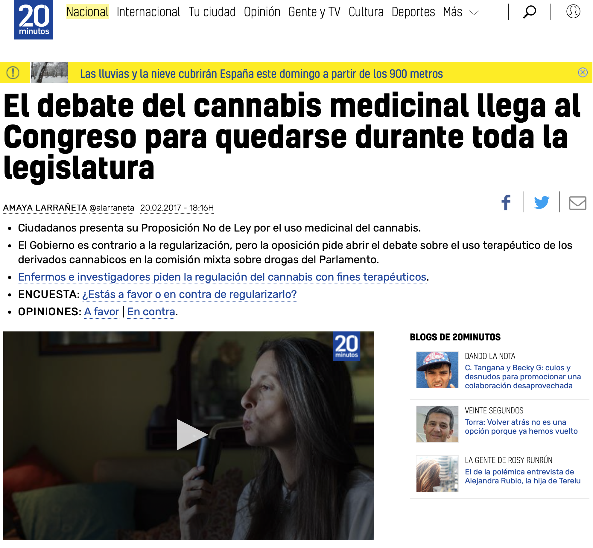 El debate del cannabis medicinal llega al Congreso para quedarse durante toda la legislatura