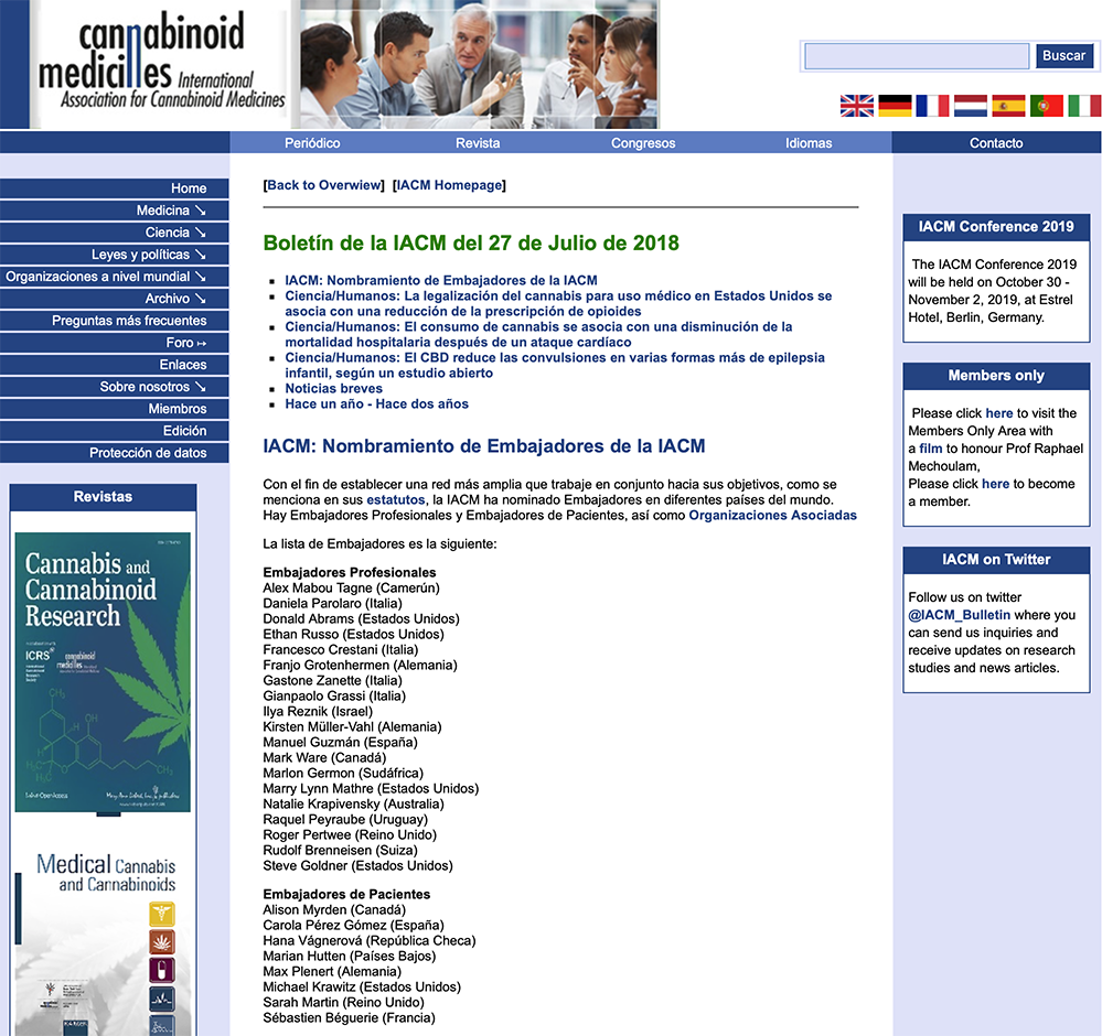 IACM: Nombramiento de Embajadores de la IACM