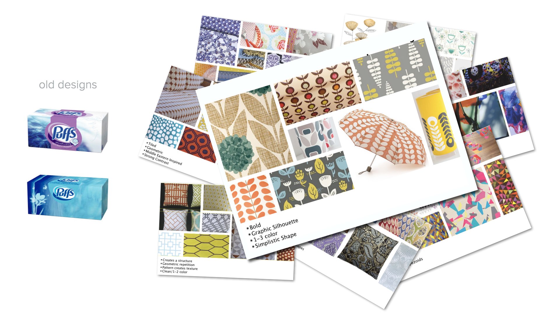 Below is the main print and to the right is a sample of the designs that were created from the print.