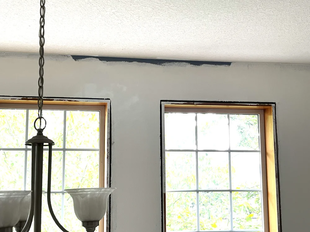 The difference between the blue that was originally there and the white we chose