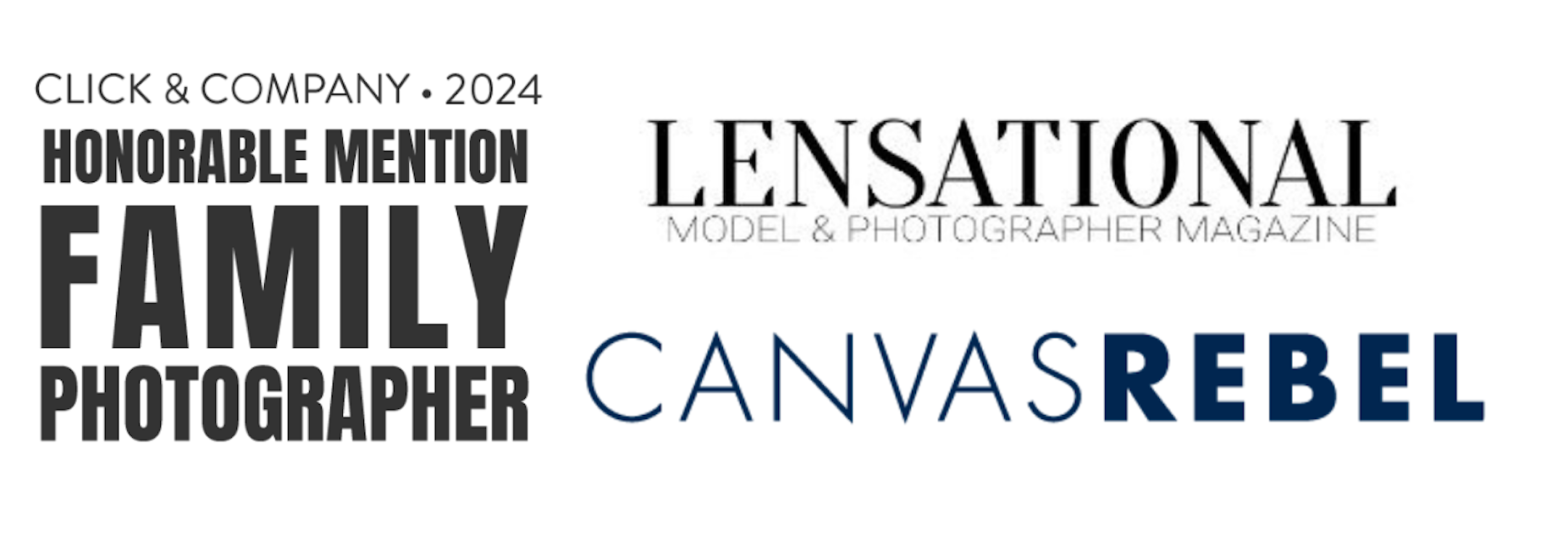 Logos of three different sites where Kristina Graff has been featured