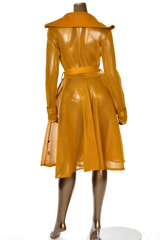 mesh trench coat