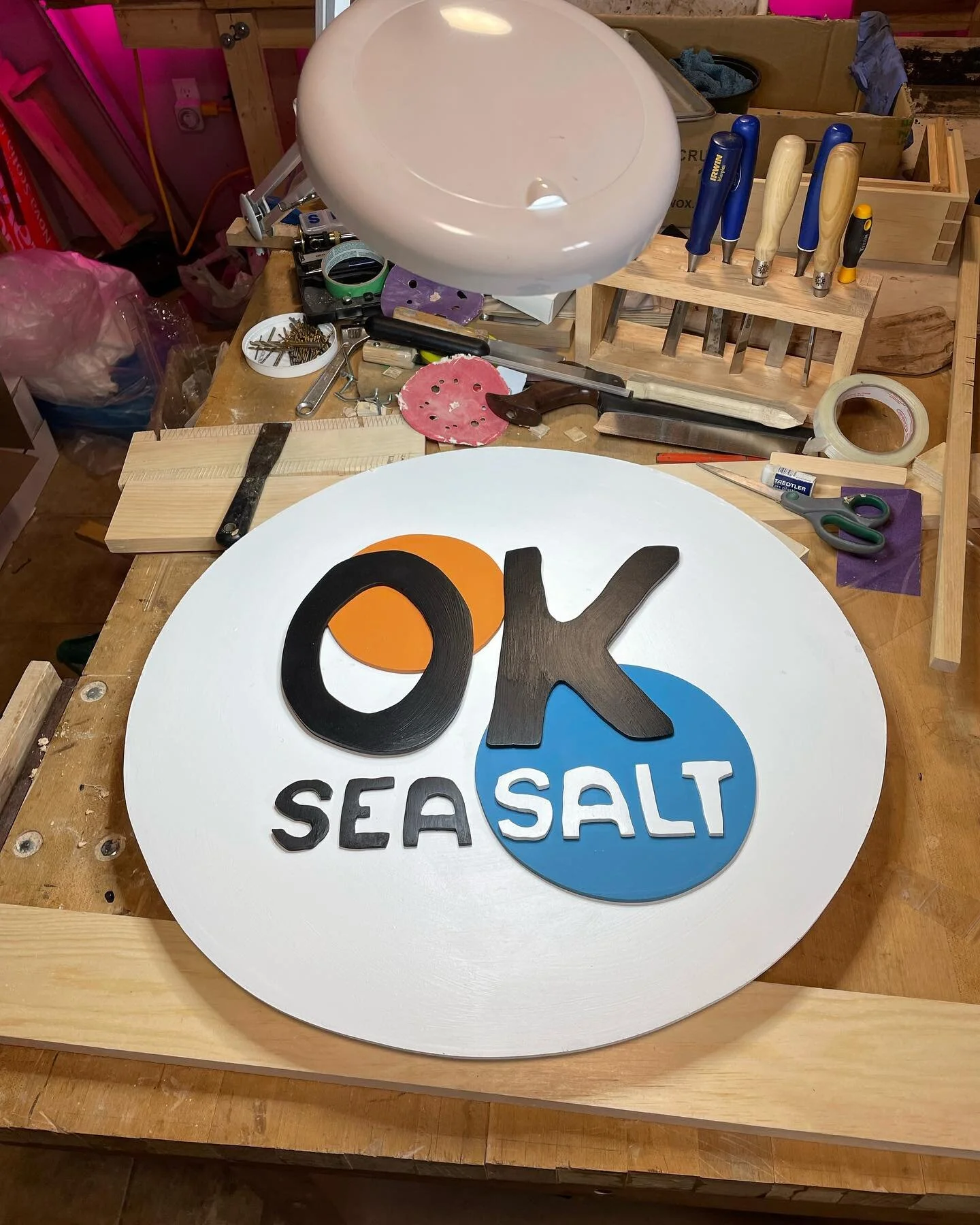 ✨designed and fabricated this market display for the sweet folks at @ok_seasalt ! Can&rsquo;t wait to see them filled with their beautiful products! 💕🌈✨