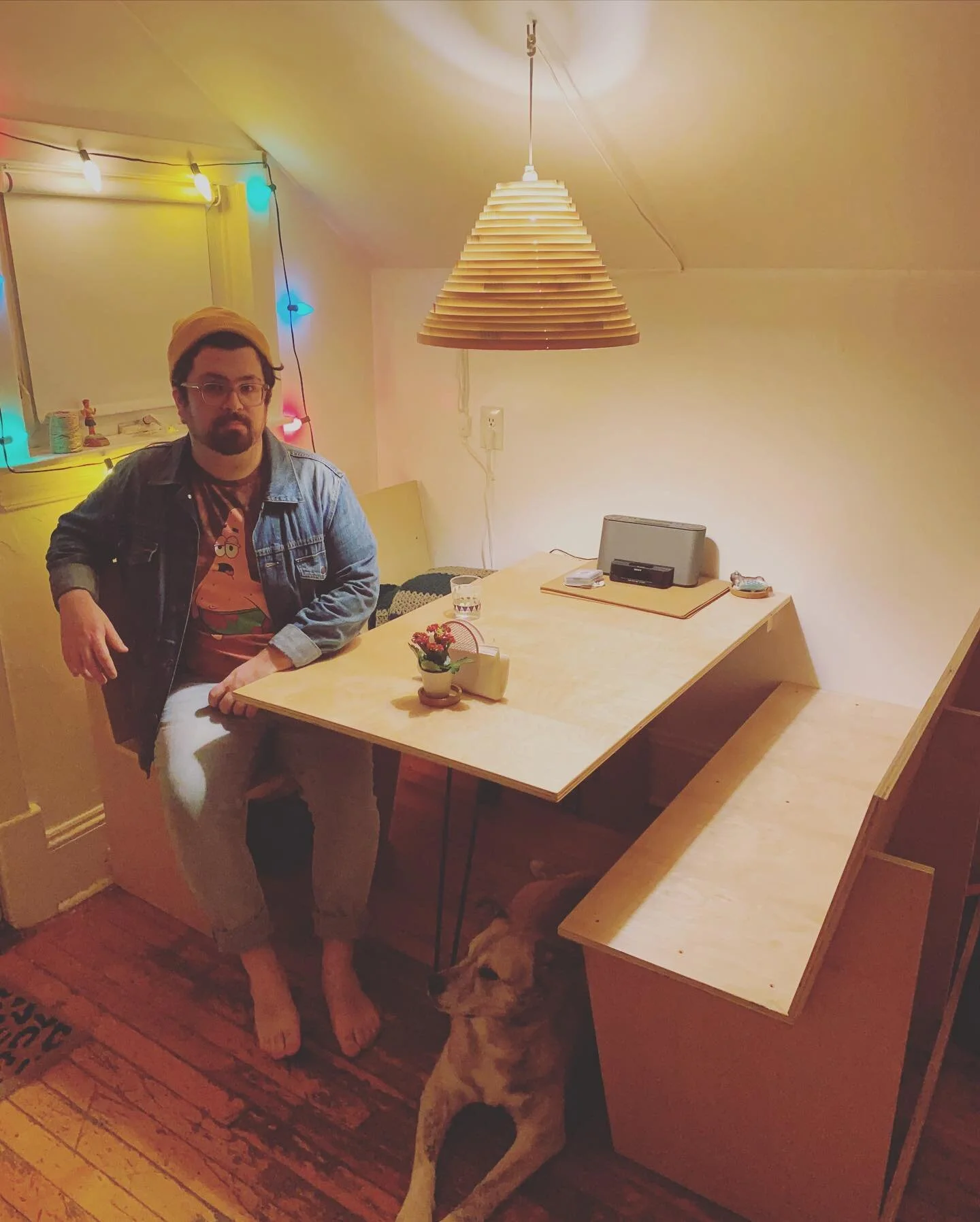 Custom kitchen booth! 🌈✨