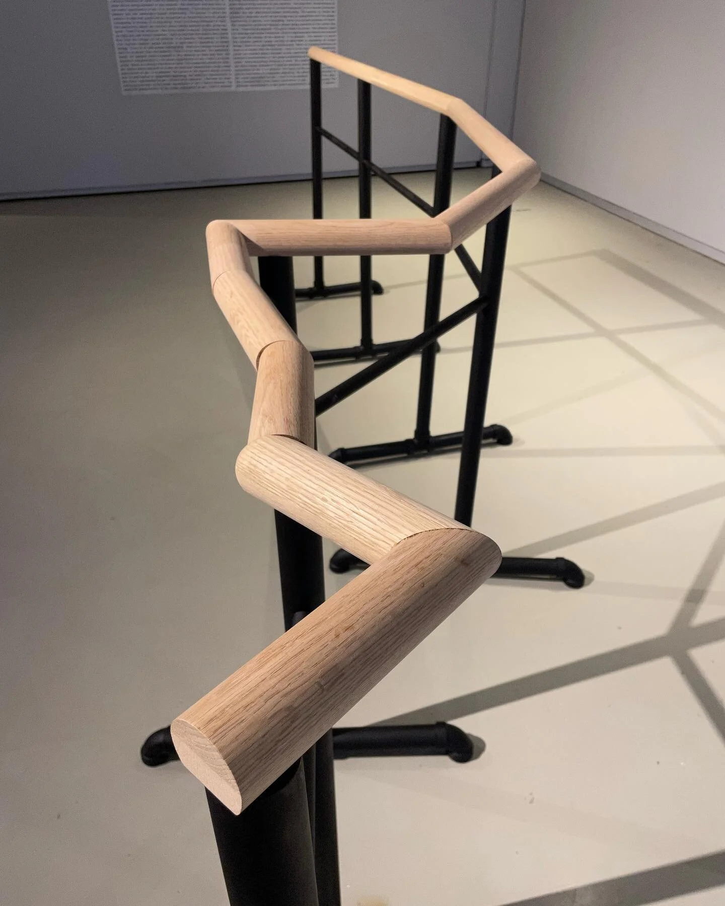 Another sculpture I fabricated for an exhibition by artist Lou Shepard, a ballet bar in the shape of the border, at Saint Mary&rsquo;s University Art Gallery