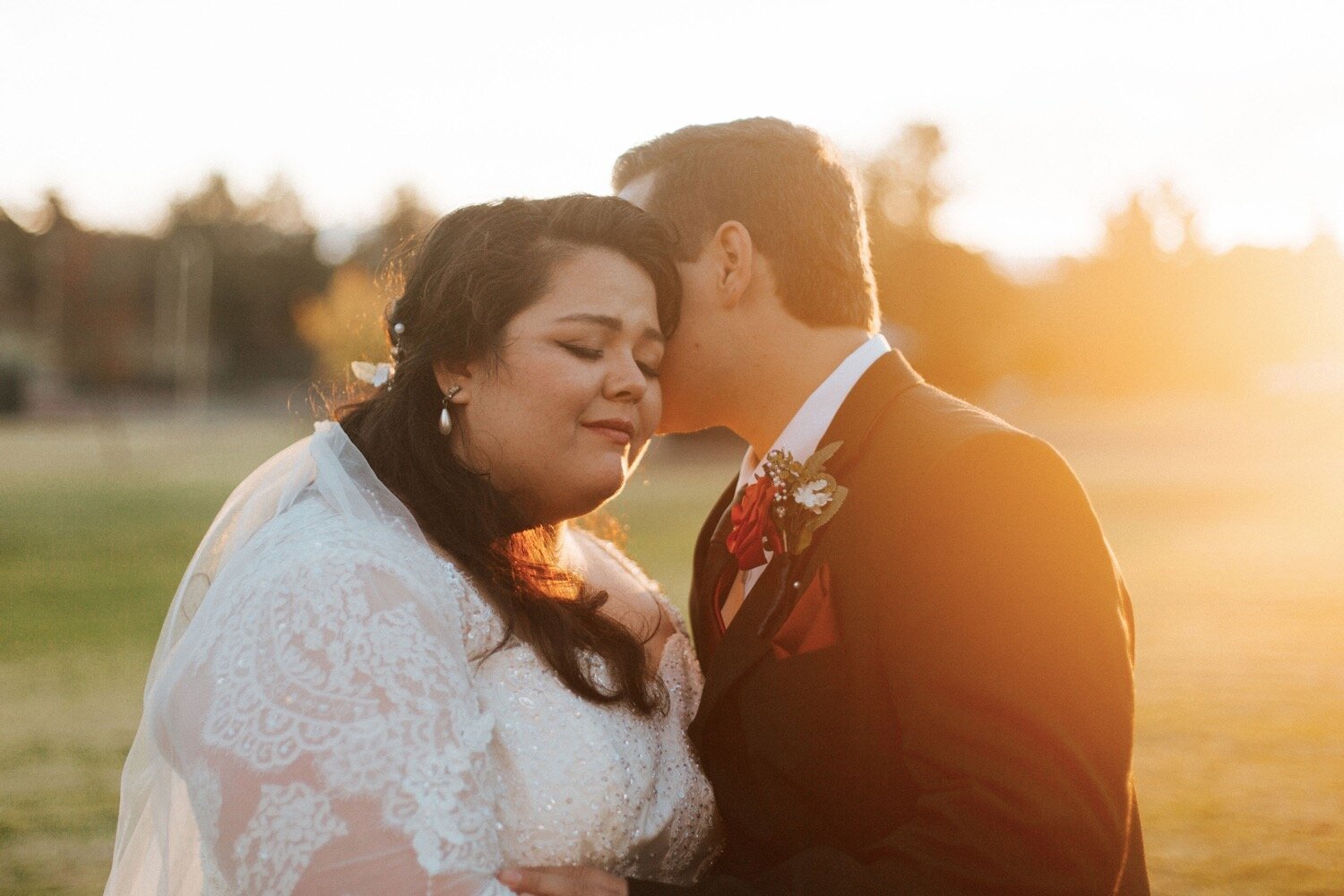  bride and groom share an intimate moment during their nipomo wedding day, captured by central coast wedding photographer poppy and vine 