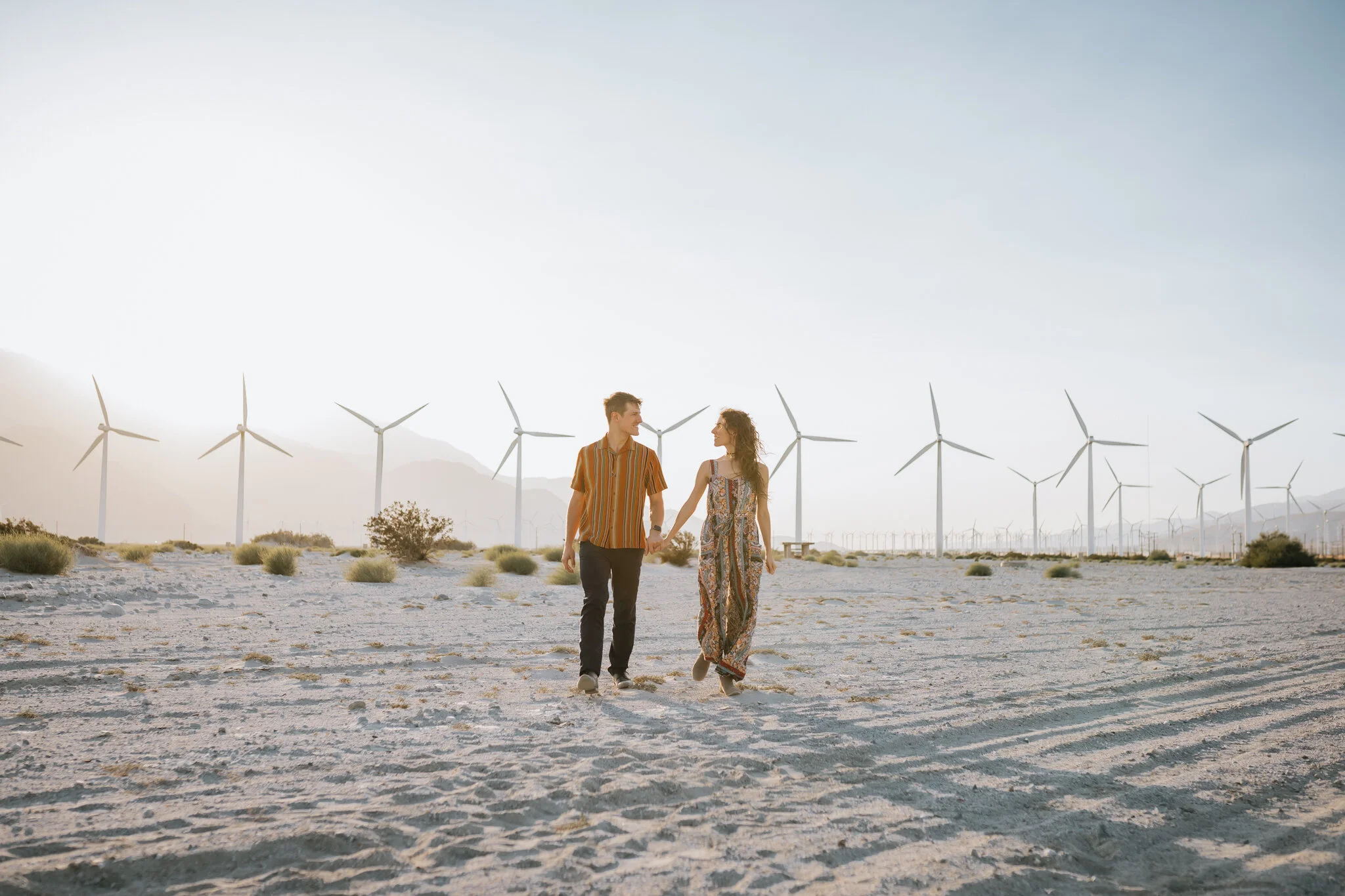 Palm Springs Windmills Engagement Session | Crystal + Bram