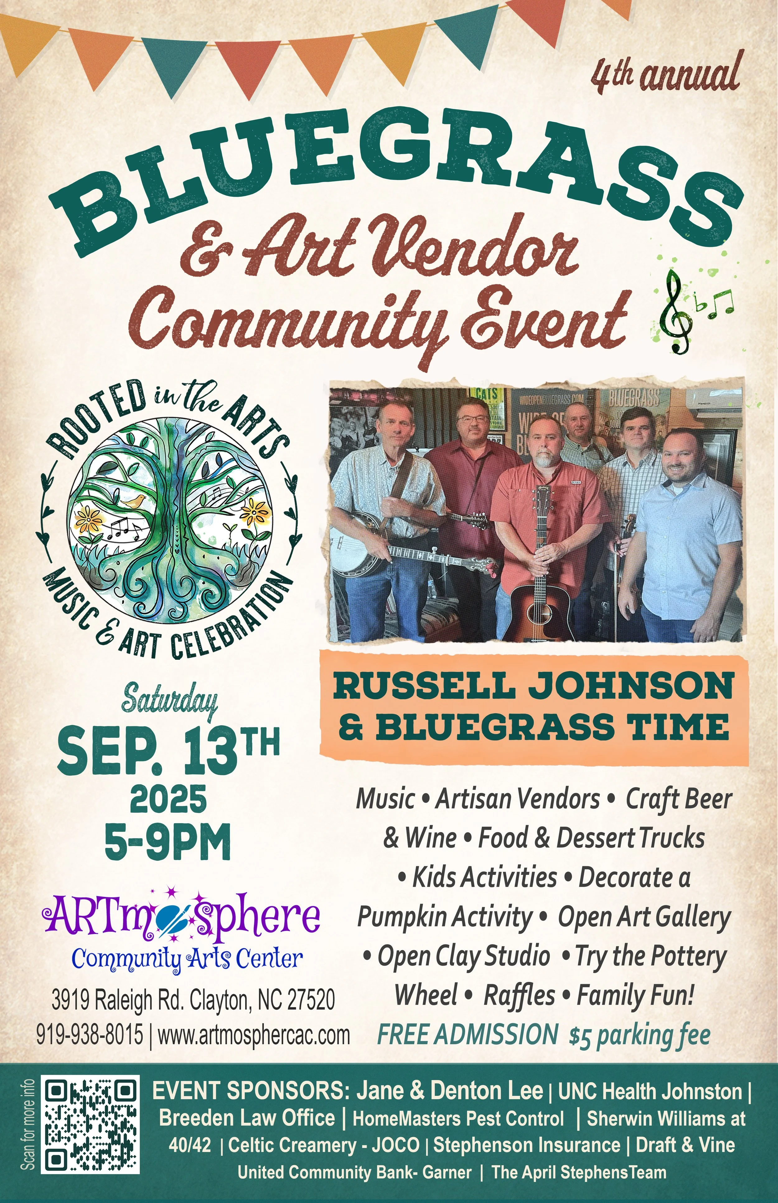 Rooted in the Arts- Bluegrass & Artisan Vendor Community Event