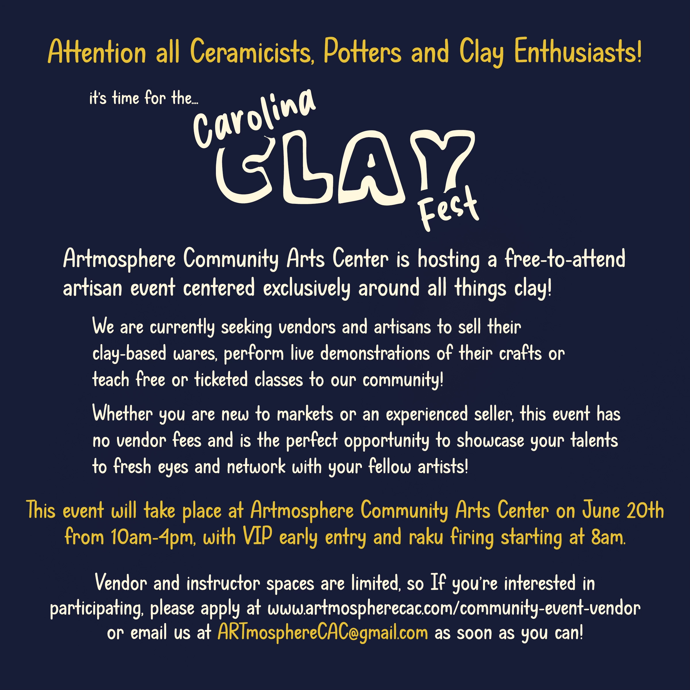 Carolina ClayFest '26