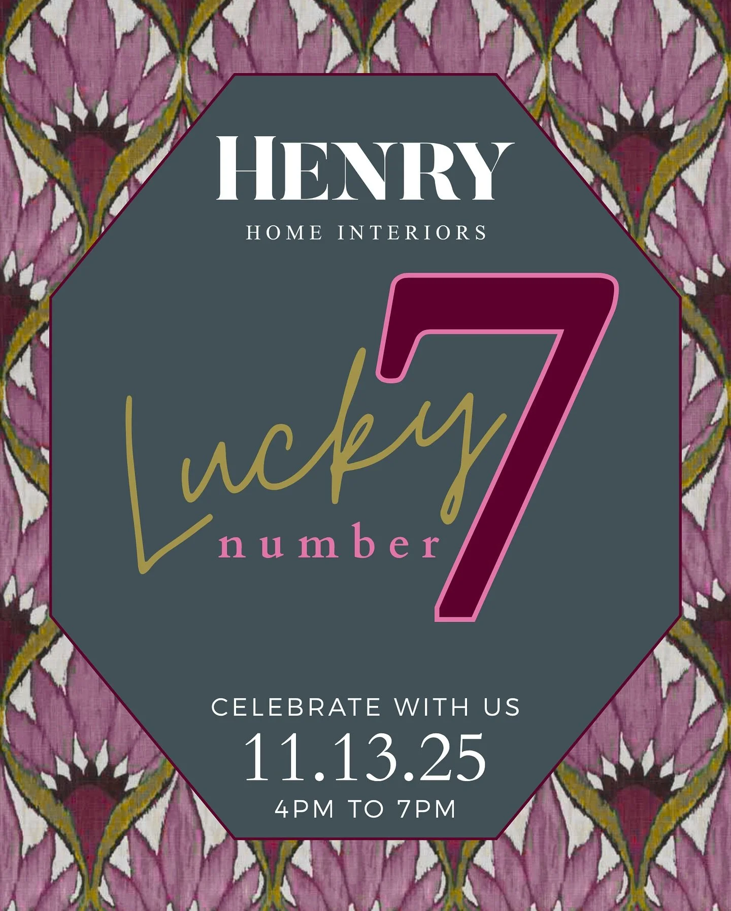 ✨ An Evening of Revelry Awaits ✨
Join us November 13th as we celebrate HHI&rsquo;s Lucky Number 7 Anniversary from 4&ndash;7 PM.
&spades;️Enjoy bubbles, bites, local pop-ups, live music, and a touch of luck with our Roll the Dice specials and Pick a 